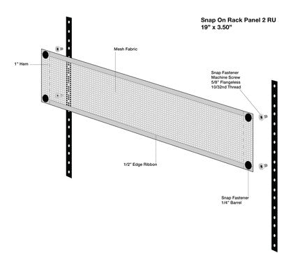 Muga Snap-On Rack Panels - Mesh Fabric