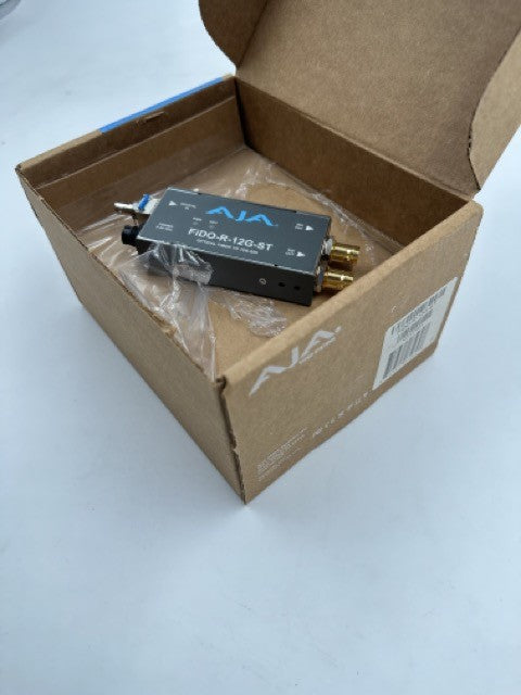 AJA FiDO-R-12G-ST "USED" 1-Channel Single Mode ST Fiber to 12G-SDI Receiver