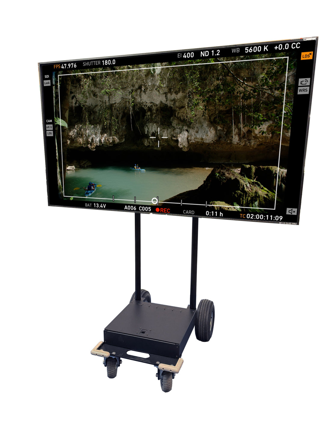 65 inch LG Pro Cage with Pro SDI to HDMI Converter