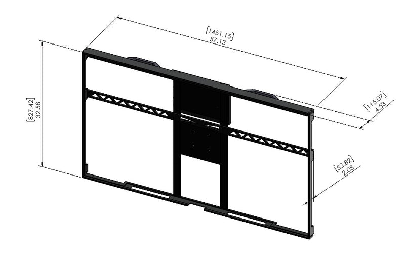 65 inch LG Pro Cage with Pro SDI to HDMI Converter