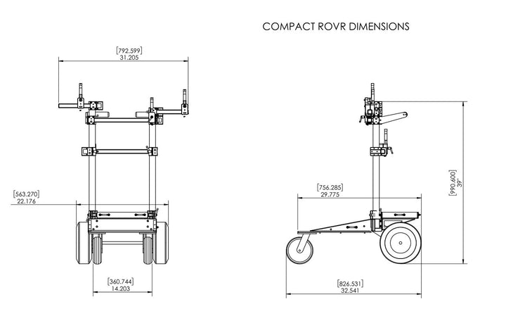 ROVR Compact Monitor Mover with Handles